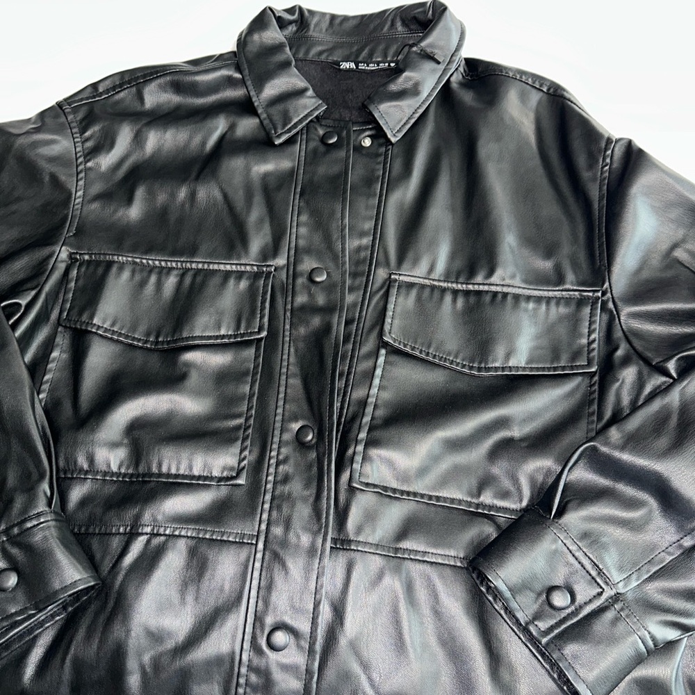 Zara Black Leather Jacket